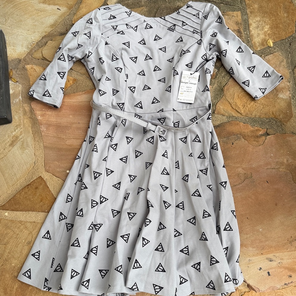 Unique Vintage Harry Potter Dress deathly hallows nwt large - Picture 2 of 6